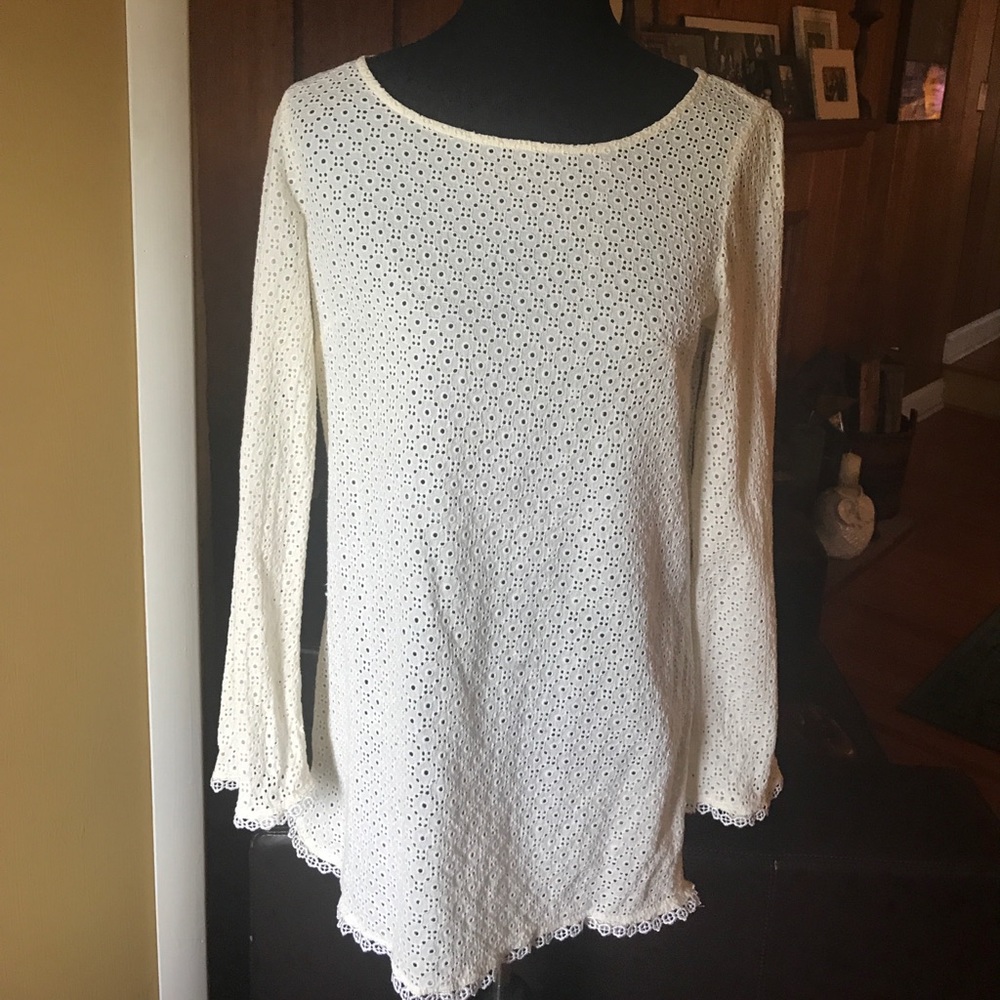 French Connection eyelet cream tunic/dress size 8